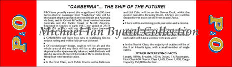Back of prmotional bookmark for Canberra